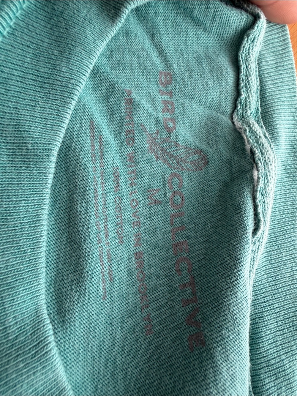 Bird collective Plover Lover long sleeve teal t shirt - Picture 2 of 4